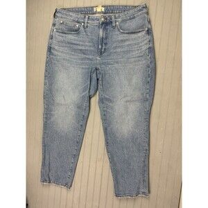 Madewell Size 14W Womens Jeans Perfect Vintage Straight High Rise Light Wash